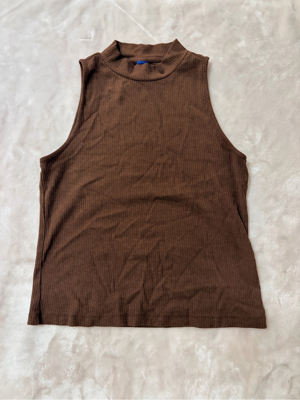 Old Navy Ribbed Mock Neck Tank Top - Brown